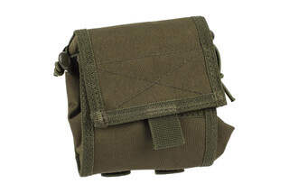 The Red Rock Outdoor Gear MOLLE folding ammo dump pouch is made from durable olive drab green nylon